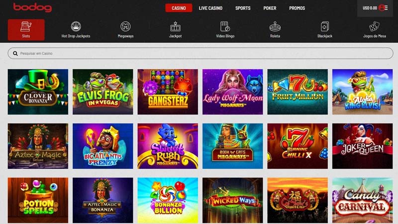 Slots e caça-níqueis bodog