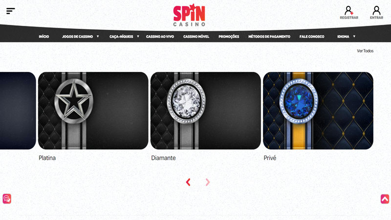 Outros bônus do Spin Casino