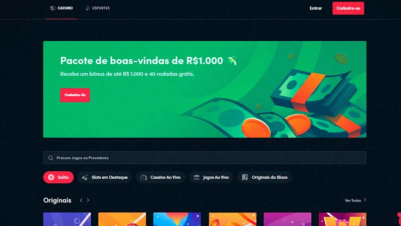 Bônus e ofertas ativas da Blaze Cassino