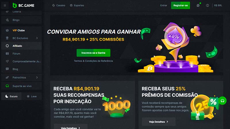 Oferta de bônus e promoções da BC.Game