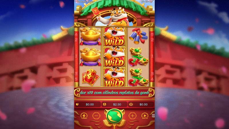 Pagamento de acordo com os símbolos do slot Fortune Tiger